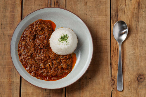 カレー業務用 スパイスラムカレー　盛り付け例